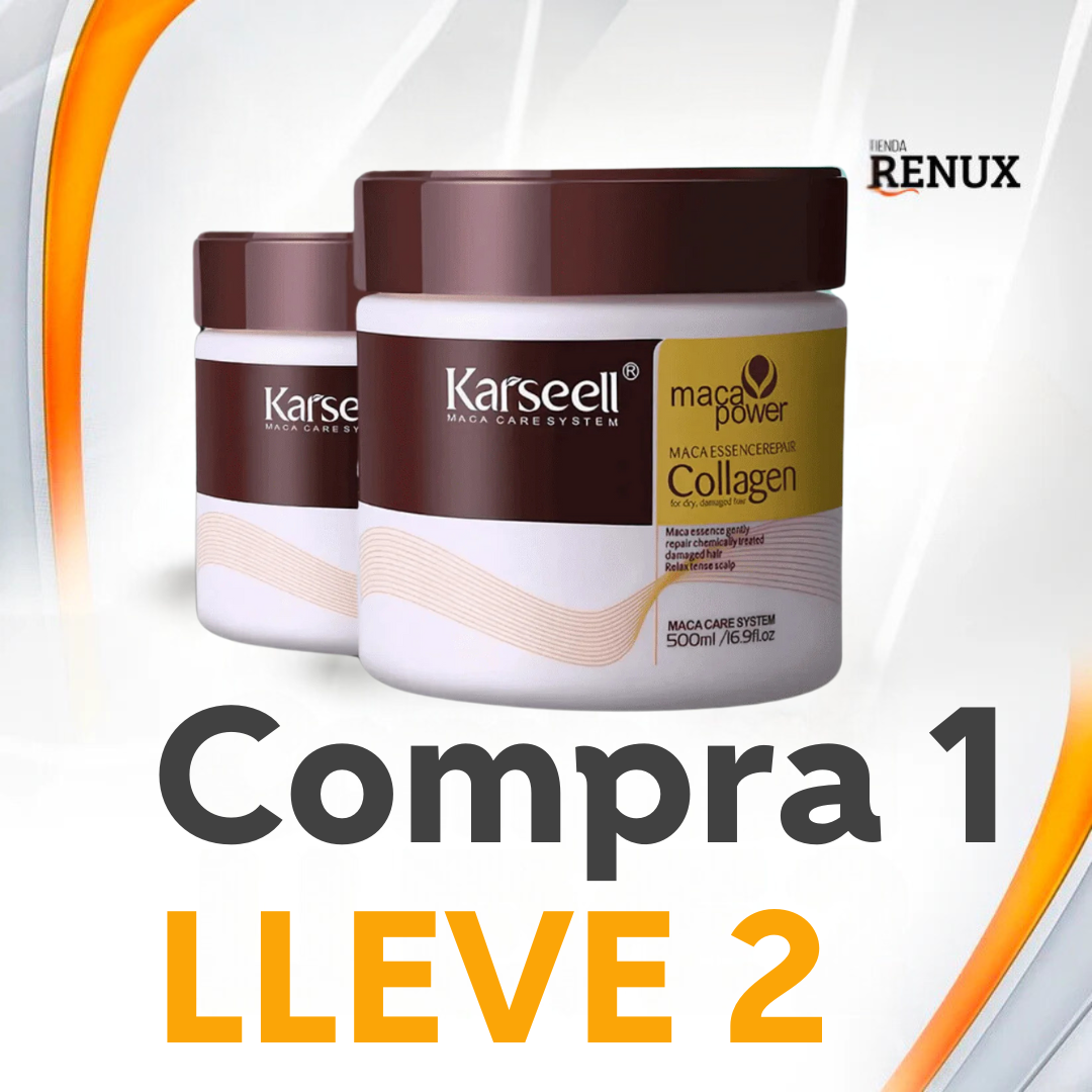 Máscara de Colágeno Karseell Original: Renovación y Brillo para el Cabello 500ml | COMPRA 1 LLEVA 2